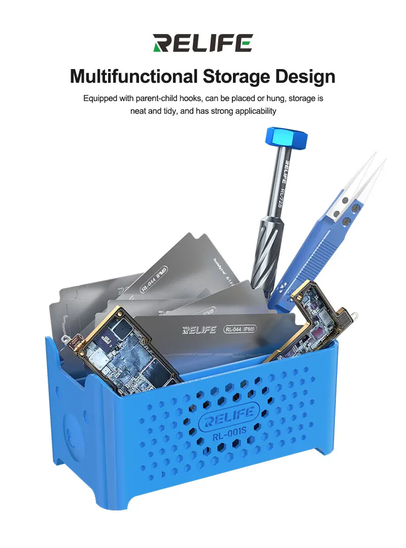 RELIFE RL-001S Tin-planting net storage box Storage Rack Holder Multifunctional Organizer RC Repair Tools