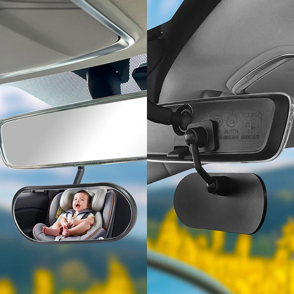 

Baby Car Mirror Adhesive Mount Rear View Mirror Automotive Rearview Baby Observation Mirror Car Interior Accessories