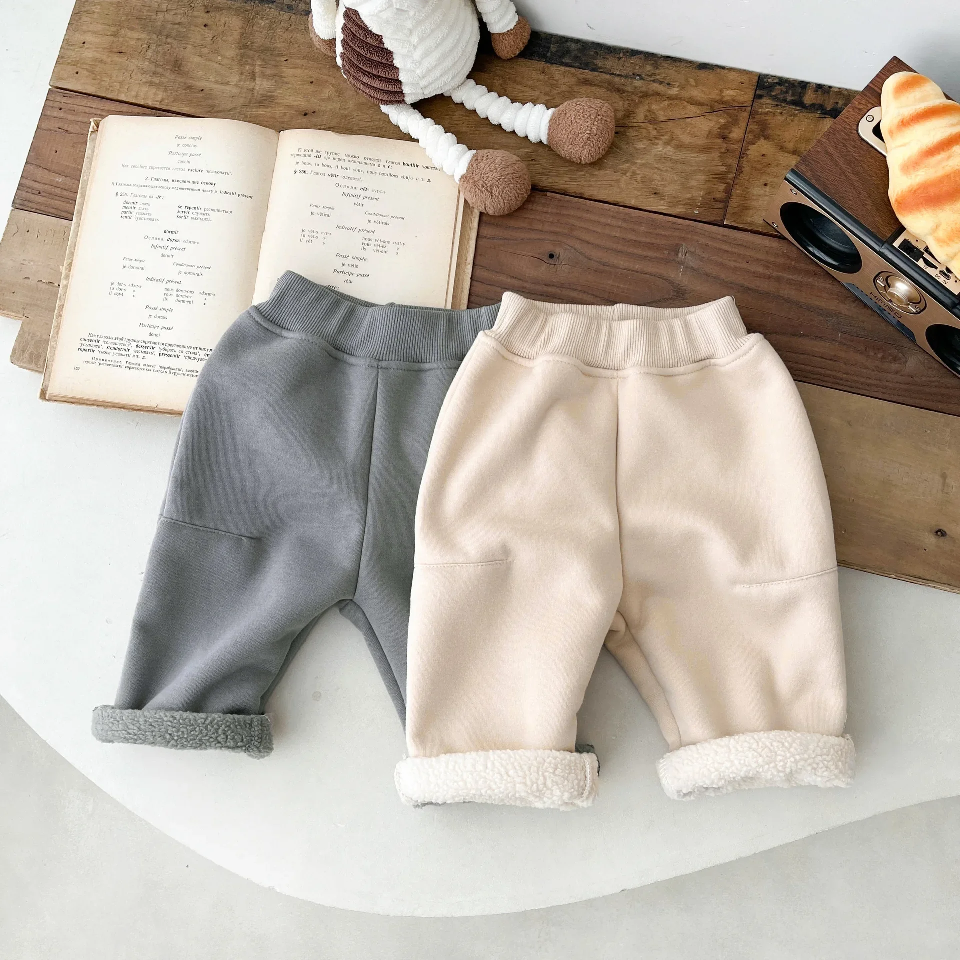 Children Velvet Pants 2024 Autumn Winter New Fashionable Girls Baby Korean Loose Thick Pants Boys Warm Casual Pants