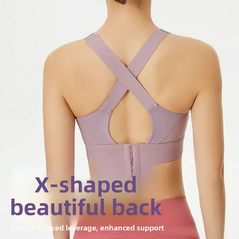 Running Underwear Fixed Pad Sports Bra Beauty Back Adjust Yoga Underwear Comfortable Anti Sagging Training Fitness Bra Women