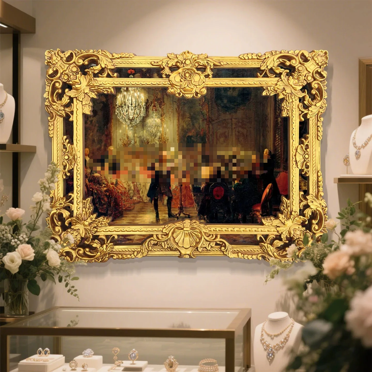 Retro Gold Decor Frame, Art Oil Painting & Picture Photo Frame for Wedding Wall Decoration