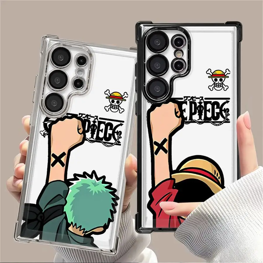 One Pieces Zoro Luffy Phone Cover Case for Samsung Galaxy 25 S20 Ultra S24 FE S25Edge Note 20 Ultra S23 S21 S22 Plus