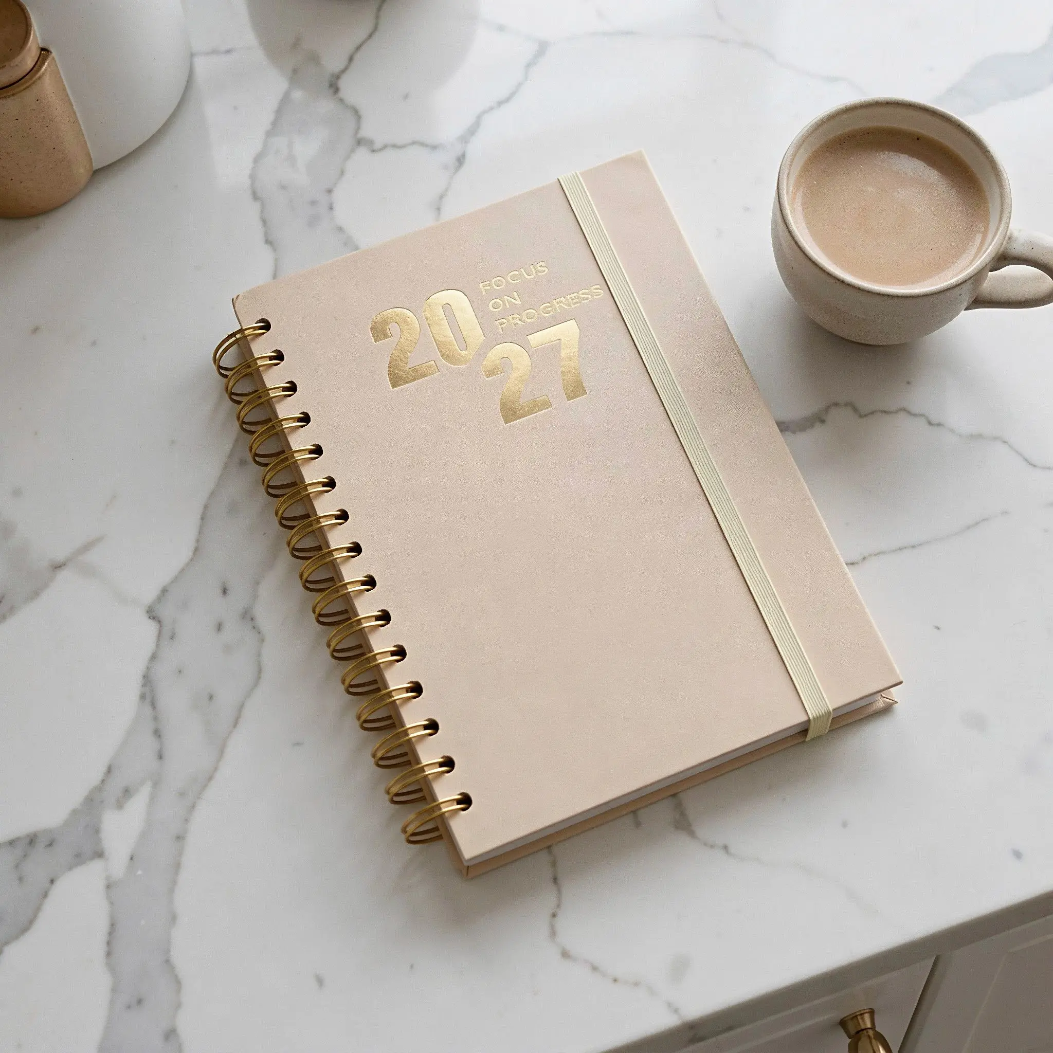 2027 A5 Yellow Academic Diary Daily Planner Dated Appointment Agenda Book Business Day Calendar with Notes Space for Office