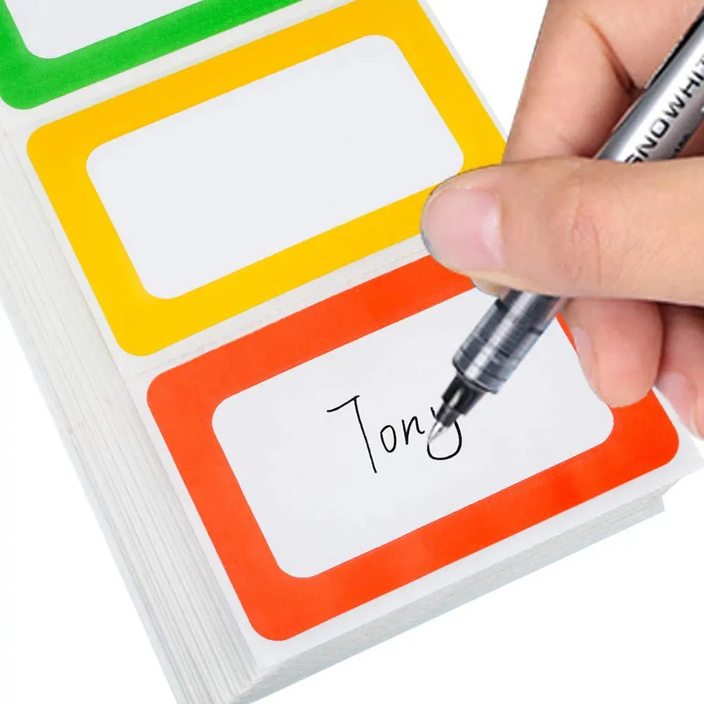 

200pcs Sticker Colourful Self Adhesive Labels Tag Stickers Adhesive Small Label Name Nametags Labels Tags Folder Use