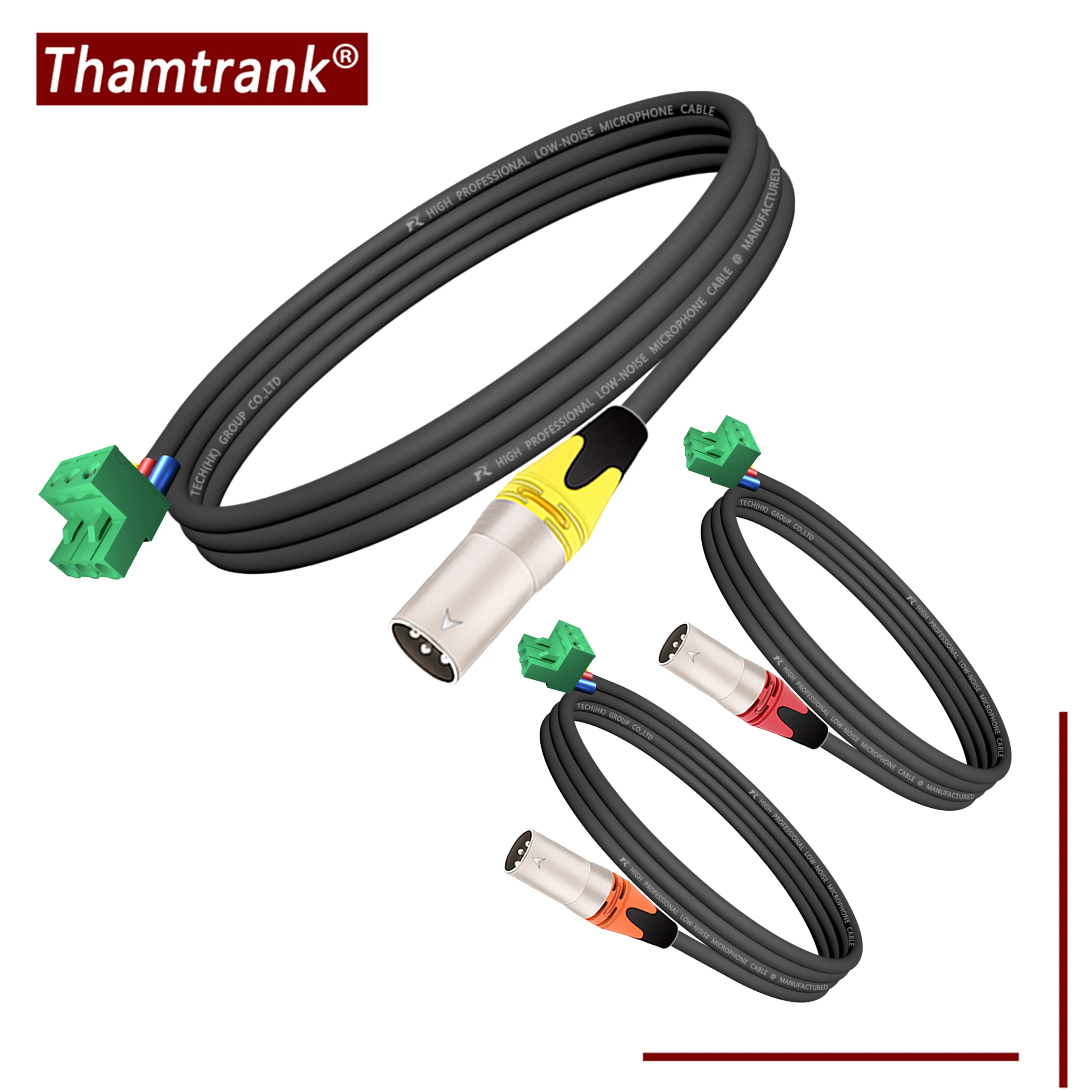 Weld-free 3-pin Phoenix terminals, screw compression type,Inline 3-pin XLR connected to Phoenix connector,for audio transmission