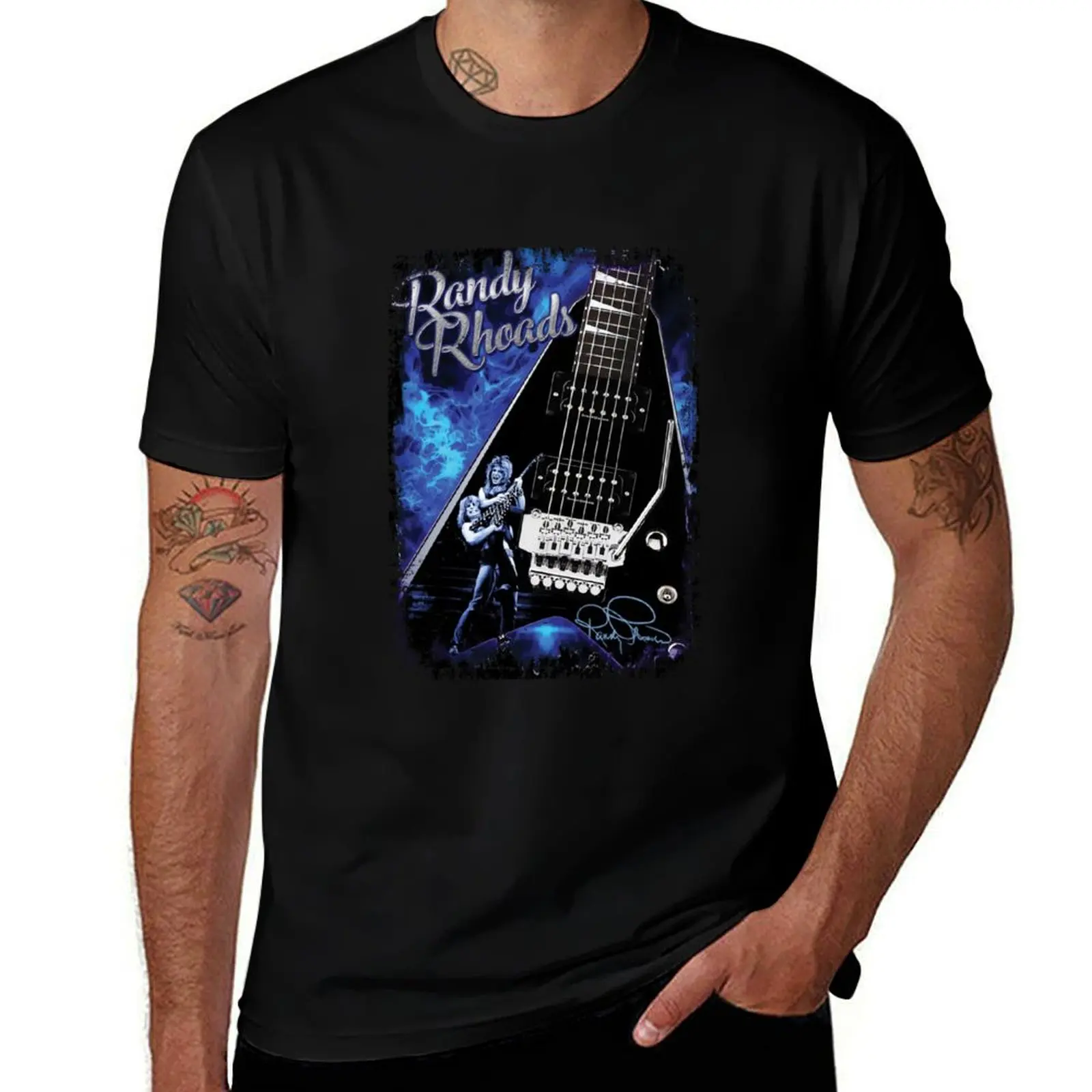 

Randy Rhoads a guitar hero T-Shirt mens graphic t shirts man t shirt cotton high quality man t shirt graphic T-shirt