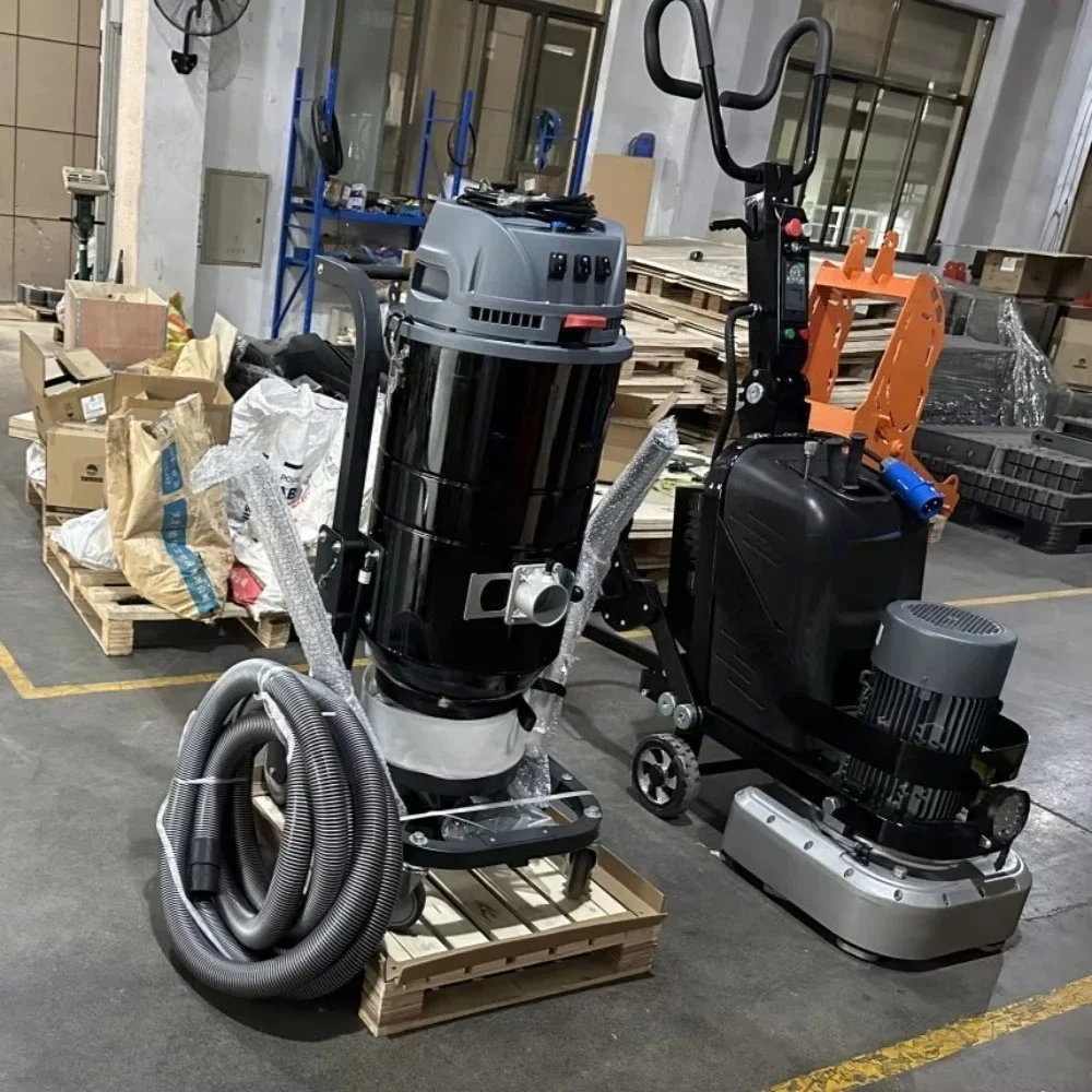 ماكينة تلميع الخرسانة الماسية 12 رؤوس ماكينة طحن الخرسانة ماكينة طحن الخرسانة مع مكنسة الغبار الاختيارية