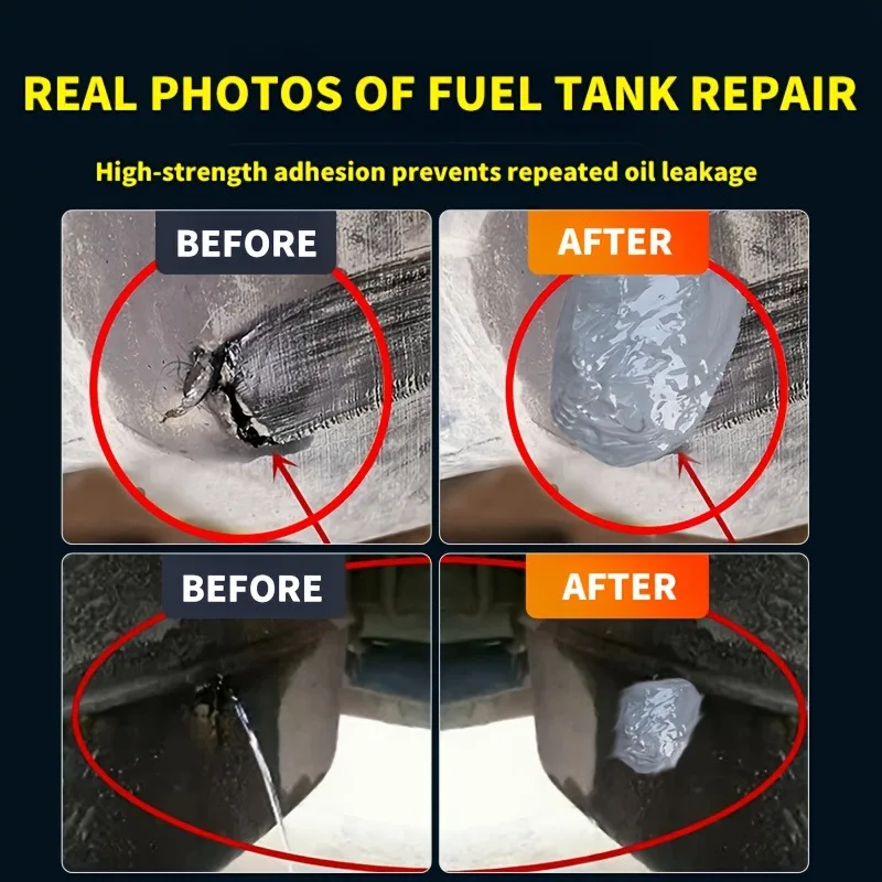 High-Temp Resistant Fuel Repair Glue | Truck/Motorcycle Oil Leak Fix | Water Pipe/Radiator Seal | Multi-Metal Adhesive