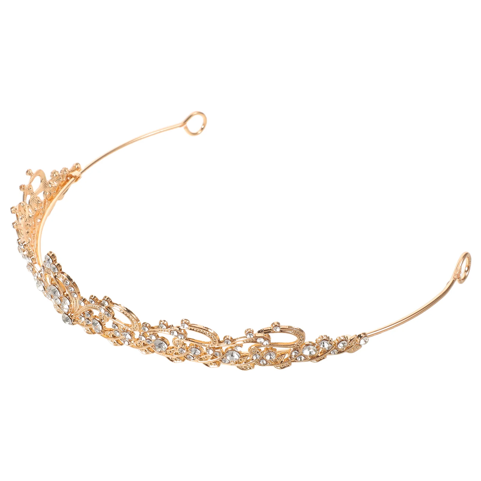 

Luxury Wedding Crown Headband Bridal Tiara with Sparkling Stones Elegant Hair Accessory for Bride Royal Costume Party