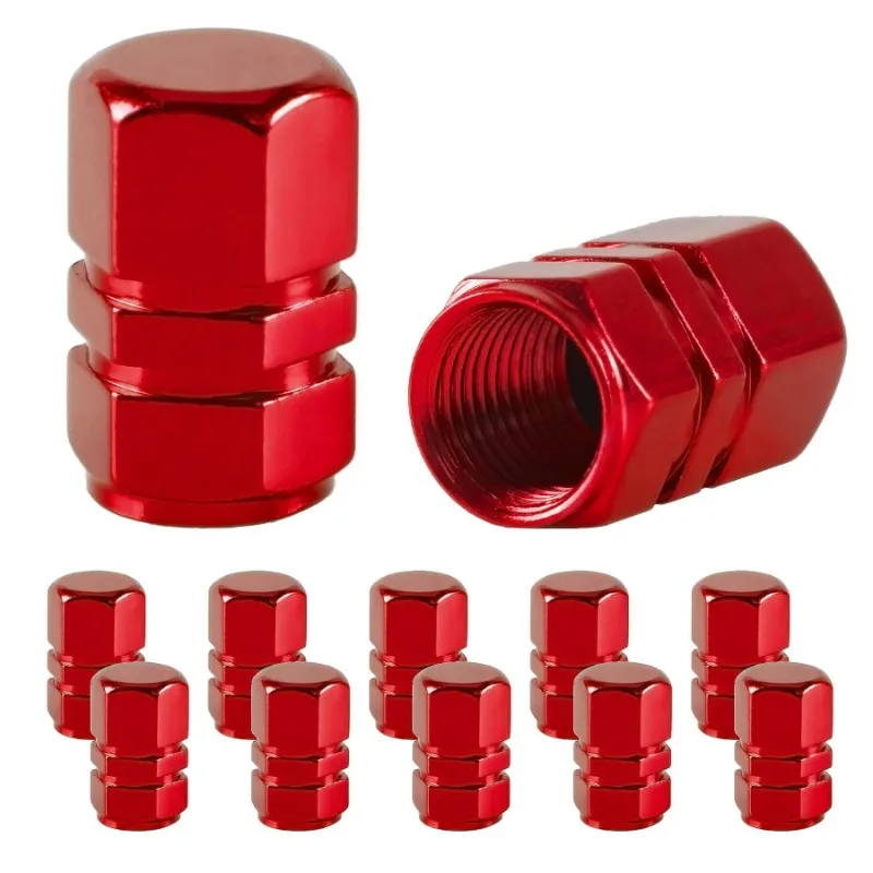 

10pcs/set Car Tire Valve Caps Heavy-Duty Stem Covers Dust Proof with Rubber Seal Car Motorcycle Accessories