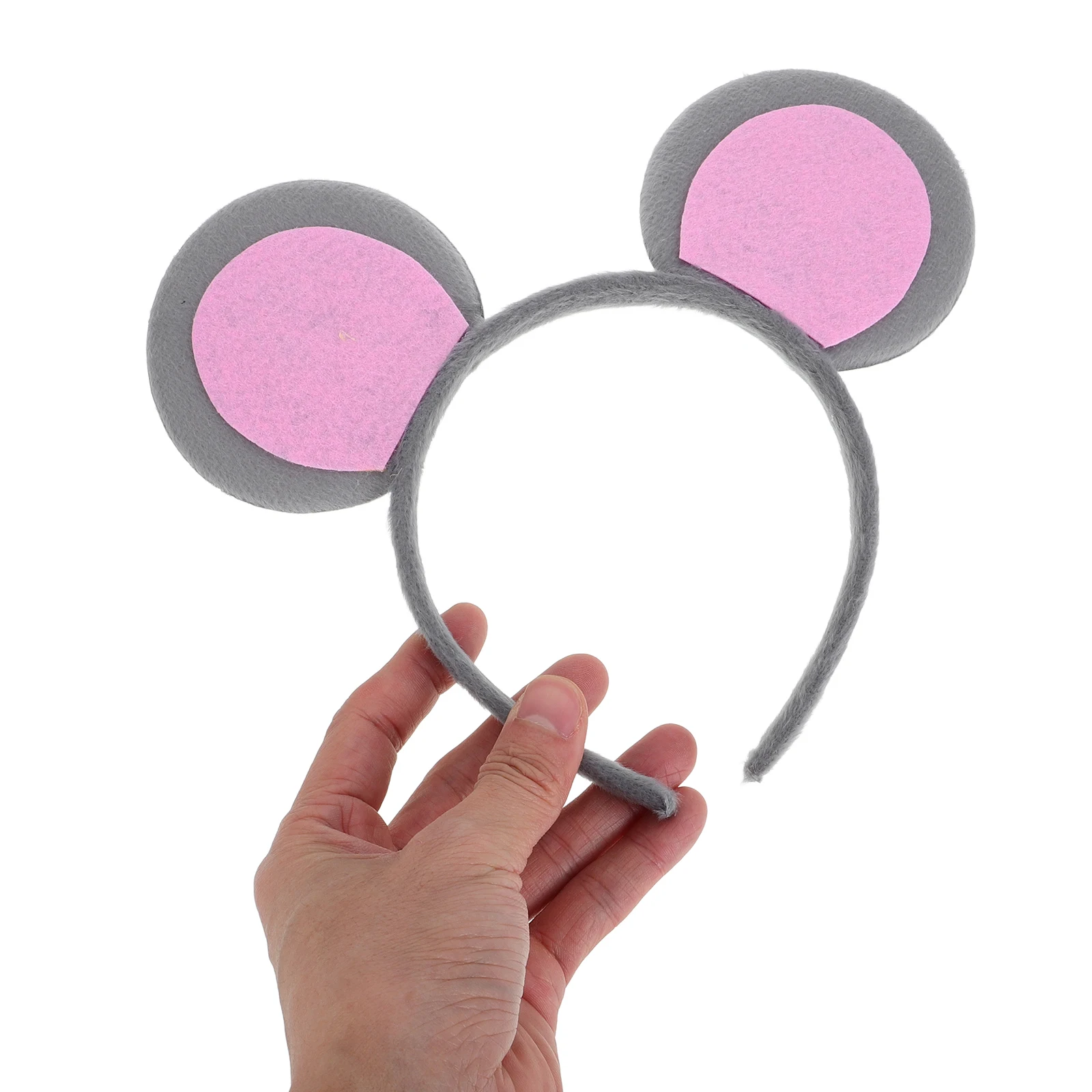 3 pezzi fascia per topo orecchie di animali del fumetto materiale morbido confortevole costume da ratto fascia per bambini costumi cosplay di Halloween per adulti