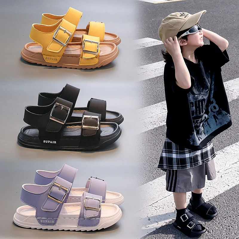 

Children's sandals 2025 summer new style girls fashionable easy-matching outdoor beach shoes for middle and older children