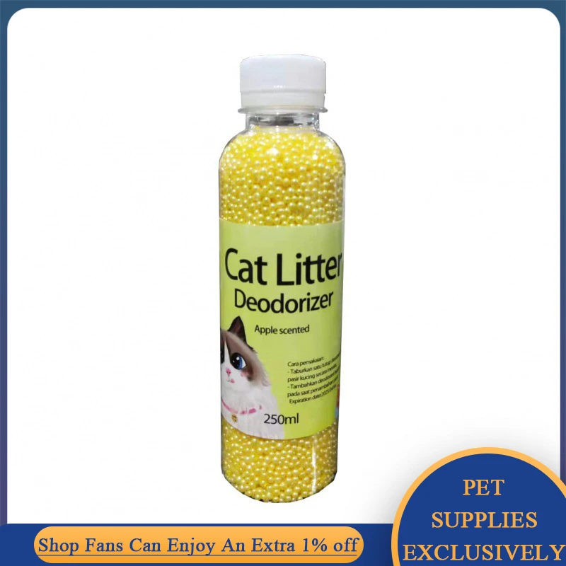 250ml Cat Litter Deodorant Beads for Kitten Toilet Artifact Pet Odor Activated Carbon Absorbs Kitty Sand Stink Cleaning Supplies