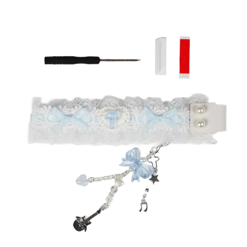  Keyboard Strap Stylish Lace Keyboard Carrying Ribbon With Adhesive Button Slings