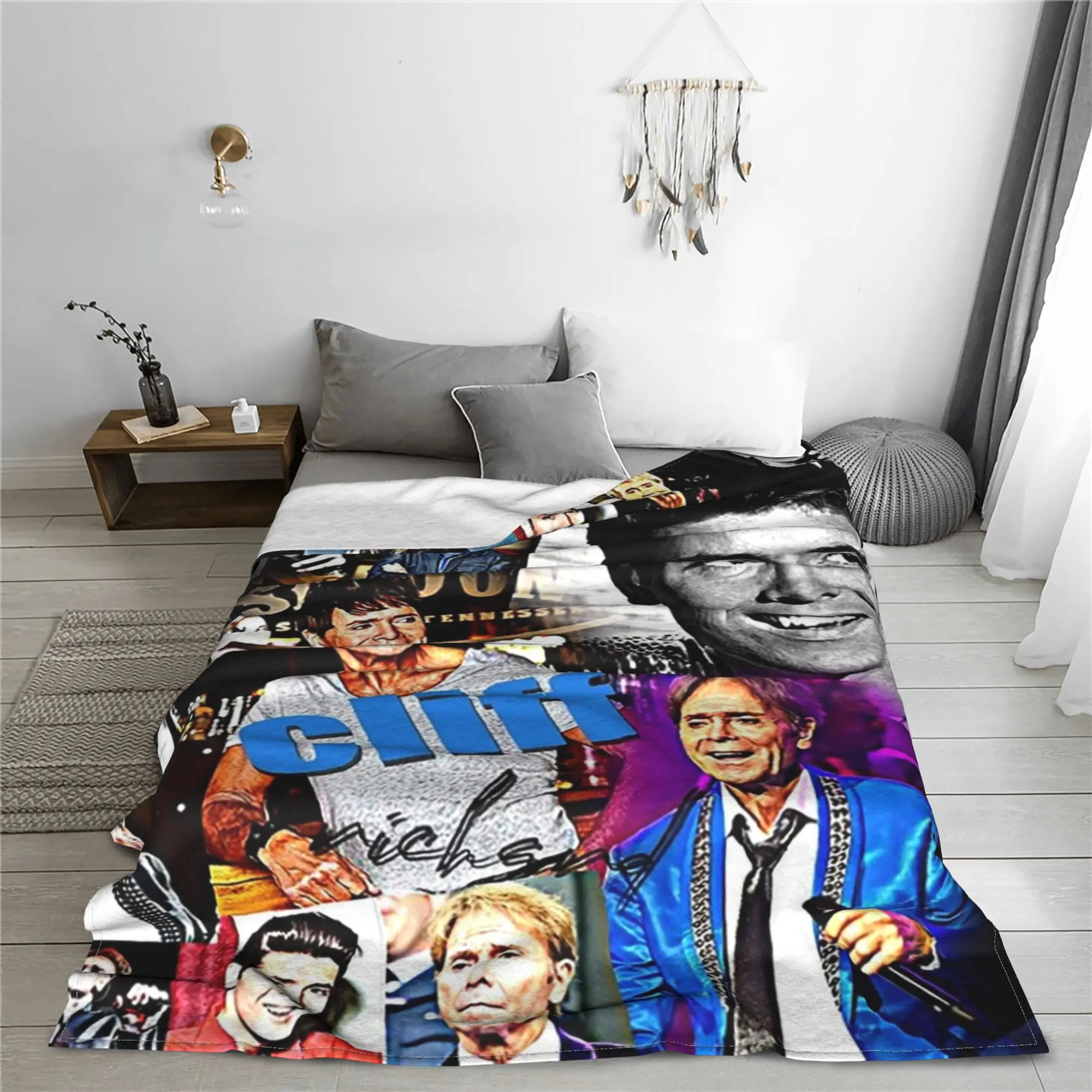 Cliff Richard Blanket Warm Flannel Sofa Throw Blanket for Home Bedroom Outdoor Throws Bedspread Quilt