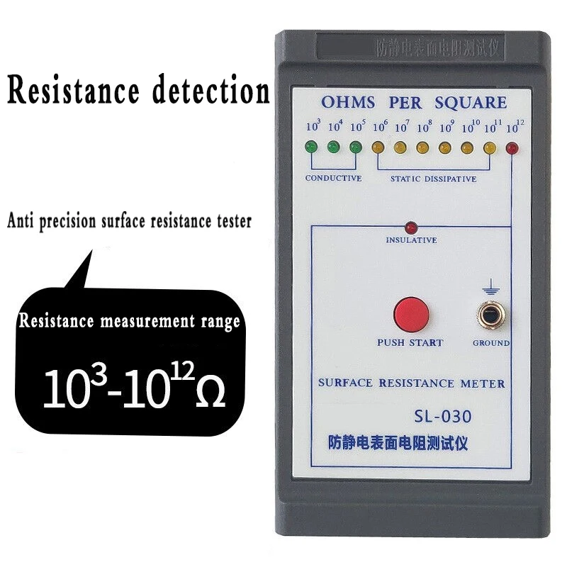 Imagem -03 - Verificador Estático da Almofada Antiestática da Resistência de Superfície Impedância Instrumento de Medição Eletrostático Humano Tester