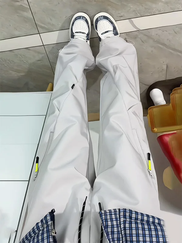 

Men's Outdoor Waterproof Fce Lined Soft ell Cargo Pants Autumn Winter Sports Trousers Climbing Mountain Workwear