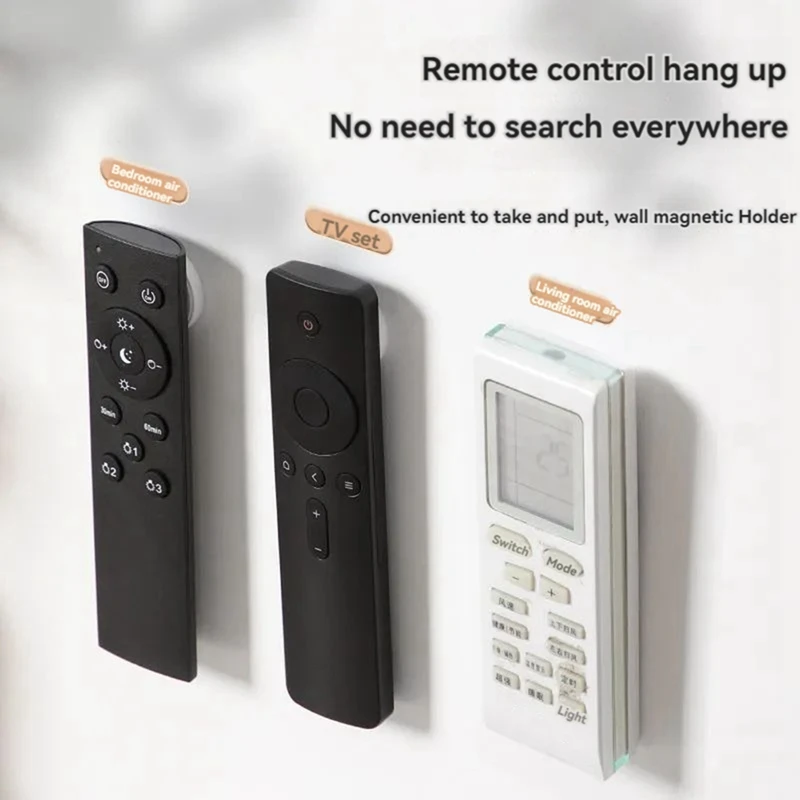 Magnetic Hooks Wall Mount Anti-Lost Magnet Storage Holder For Remote Control Fridge Sticker Home Organizer Hook