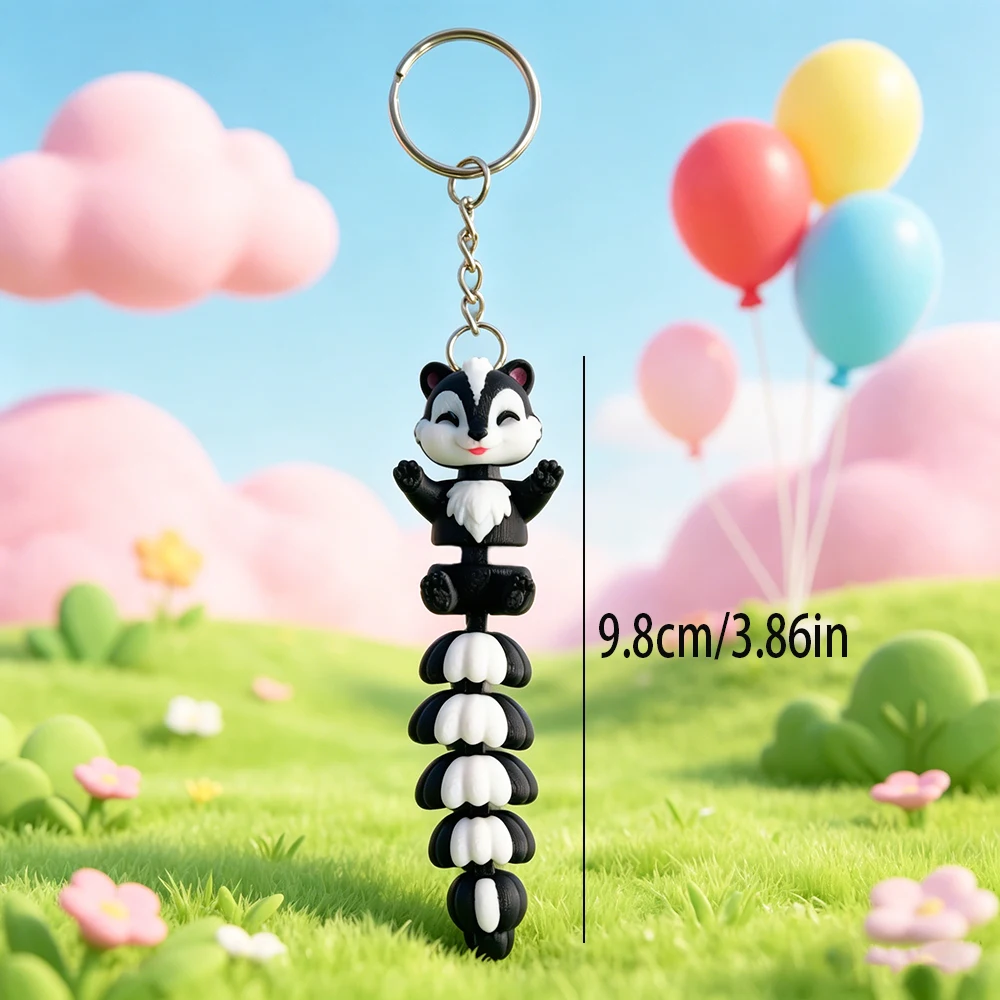 3d Printed Cute Fox Keychain And Pla Plastic, Suitable For Backpacks, Cars, Etc., Suitable For Various Festivals