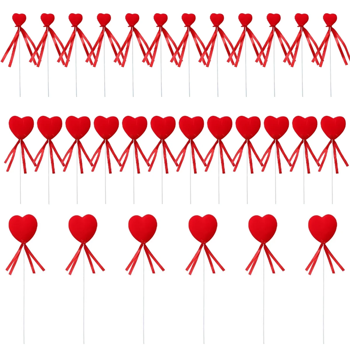 

HHTL Valentine'S Day Heart-Shaped Stick Branch Love Artificial Bouquet Flower Arrangement Wedding Home Decoration