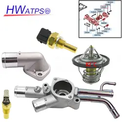 Alloggiamento del termostato del liquido di raffreddamento del motore per HYUNDAI TIBURON ELANTRA 99-00 2.0L DOHC L4 25500 23001 94650 32520 39220 22010