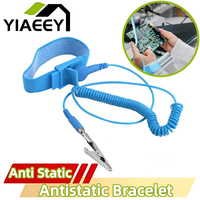 Cordless Wireless Clip Antistatic Anti Static ESD Wristband Wrist Strap Discharge Cables For Electrician IC PLCC worker