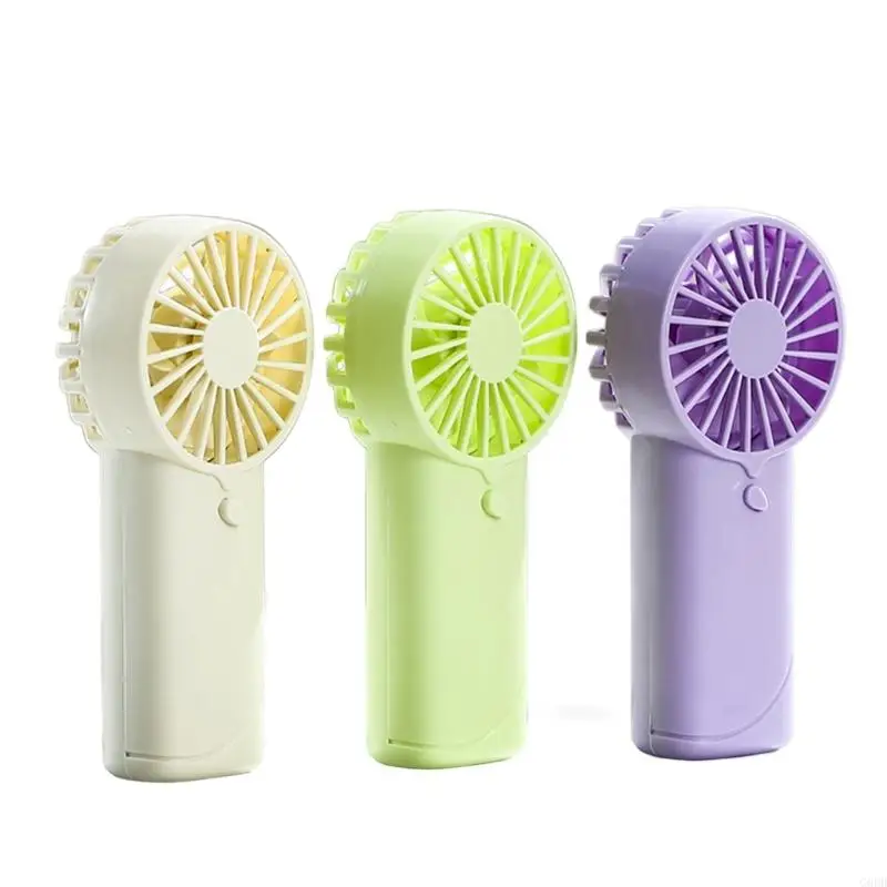 

G6DD Powerful Handheld Fan Portable Small Lightweight Makeup Fan AM3 Battery Operated