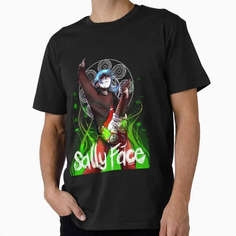 Sally Face Guitar Super gearboy 0428 Video game Gift T-Shirt for gamer 100% Cotton Short-Sleeve Unisex Tee All Size Tops S–6XL