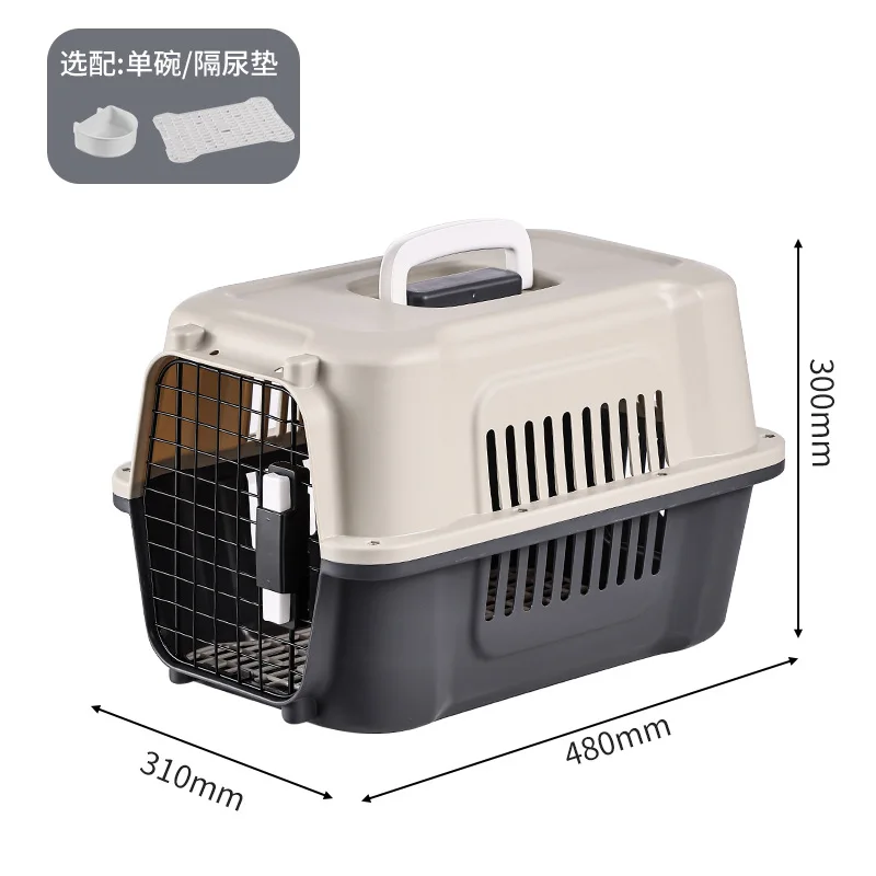 Cat outdoor airline carrier, breathable, pet cage, portable, for travel, cat shipping, car and air transport