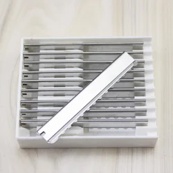 10pcs Safety Hair Shaving Blades Barber Stainless Steel Hair Trimmer Thinning Cutting Razor Blade Shaver Salon Hair Knife Blades
