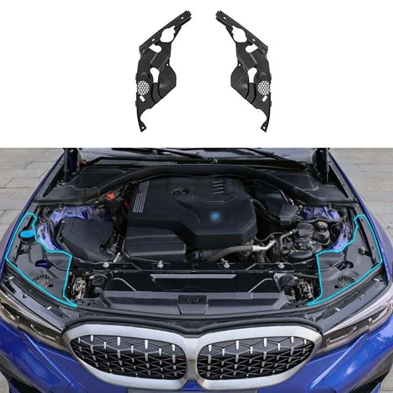 For-BMW 3 Series G28 G20 2019+ Engine Protective Cover Engine Compartment Protective Cover Headlight Cover Modification