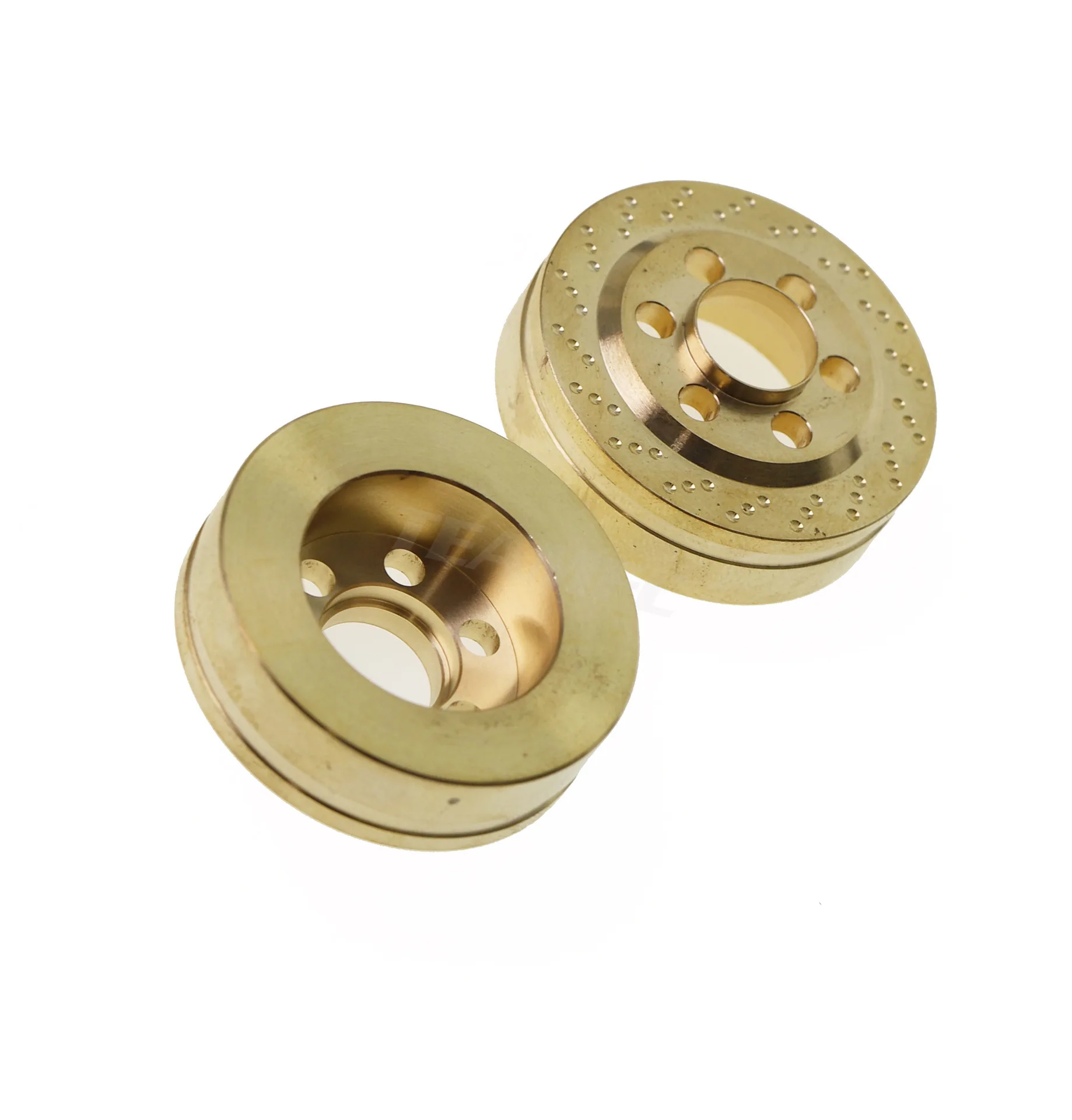 2PCS Brass Anodized Brake Disc Weights for 1.9 2.2 inch Wheel TRX4 TRX6 Axial SCX10 90046 AXI03007