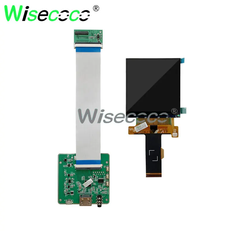 Wisecoco 2.9 Polegada 2160x2160 display lcd 1:1 quadrado de alta resolução 2k módulo de tela lcd usb tipo-c placa de driver