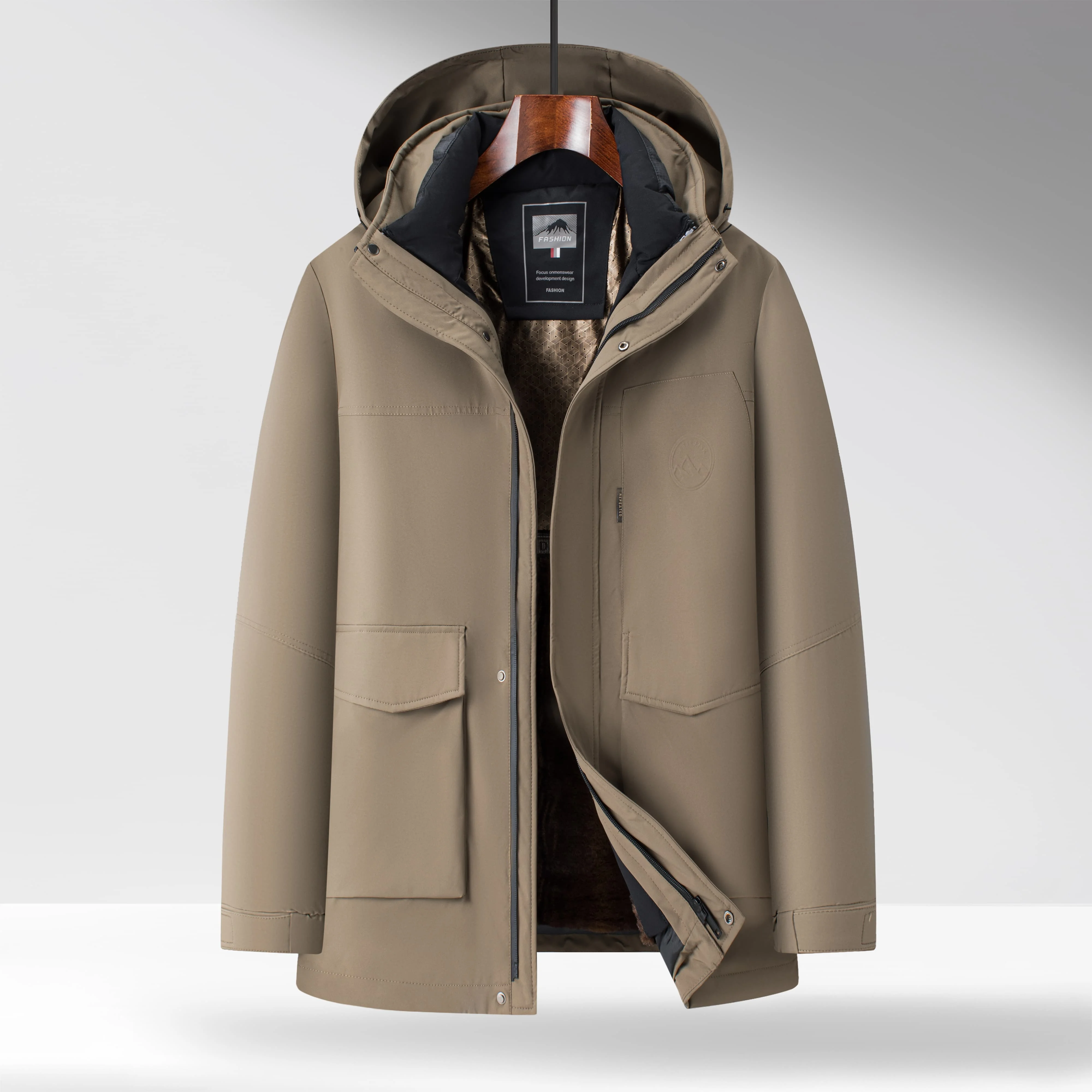 

Fashion Down Jacket for Men 2025 Winter Hooded Warm Cold Proof Jacket Business Casual Style Daily Wear Down Jacket for Men