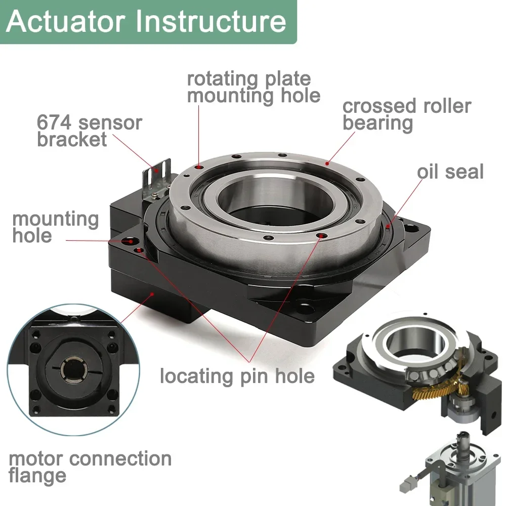 CNC Hollow Rotating Table 4th Axis Turntable Motorized Rotary Platform Cam indexers DD motor For Circumferential Positioning