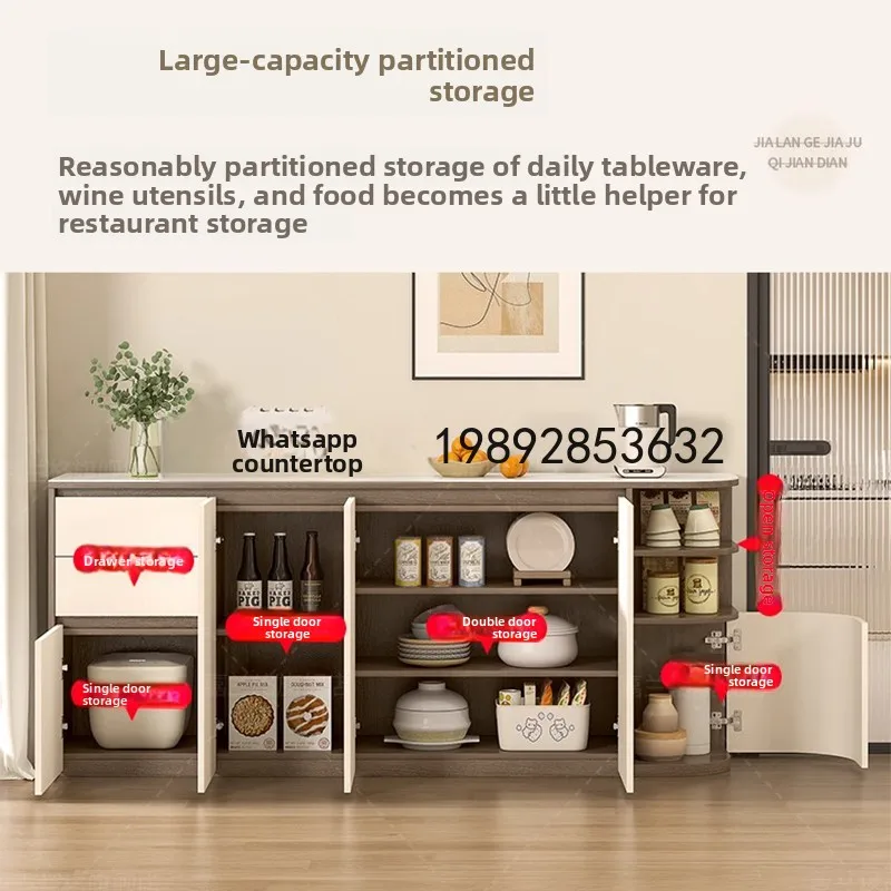 YFY New Arc Rock Board Sideboard  The Wall Integrated Multi-functional Storage  Light Luxury High-end Sense Entrance Cabinet