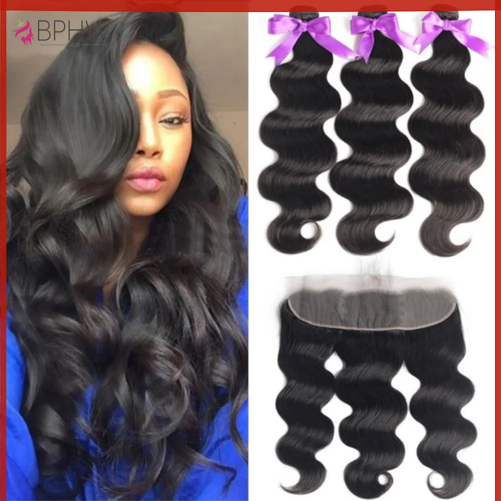 

Объемная волна Человеческие волосы 3 пучка с фронтальной частью волос HD 13x4 Плетение 3 пучка с застежкой 4x4 HD Кружевная застежка с пучком волос BPHW