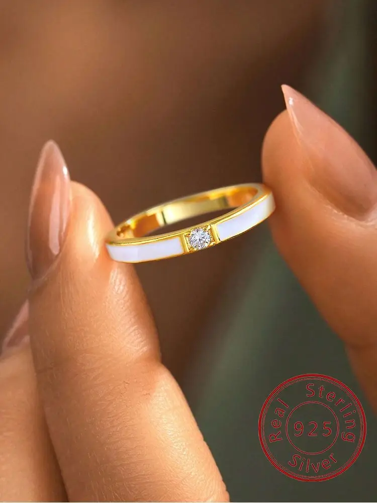 925 Sterling Silver Fashion Simplicity Extremely  Ring Zircon For Women Engagement Wedding High Quality Fine Jewelry Gifts