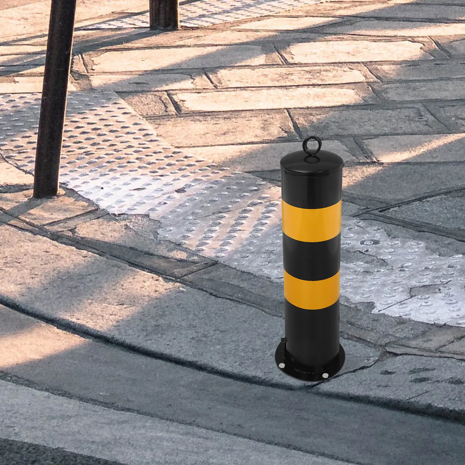 Heavy Duty Movable Safety Warning Column Bright Safety Bollard for Garage Parking Assist Driveway Security Barrier