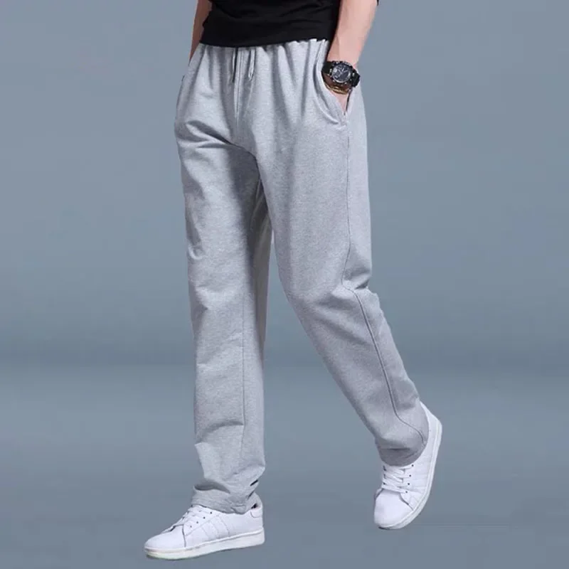 Men's Sweatpants Elastic Waist Joggers Track Pants Casual Sport Fitness Gym Clothing Autumn All-Match Loose Comfy Trousers
