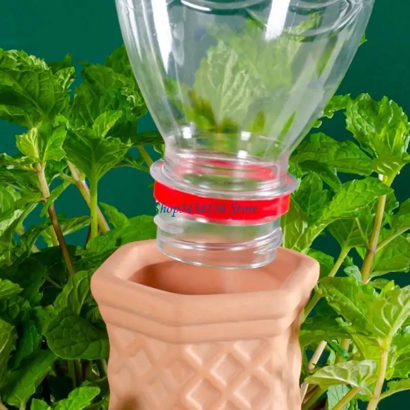 H7ED 6Pcs/Pack Diamond Pattern Terracotta Watering Spikes Watering Probes Devices for Potted Plant Irrigation Systems