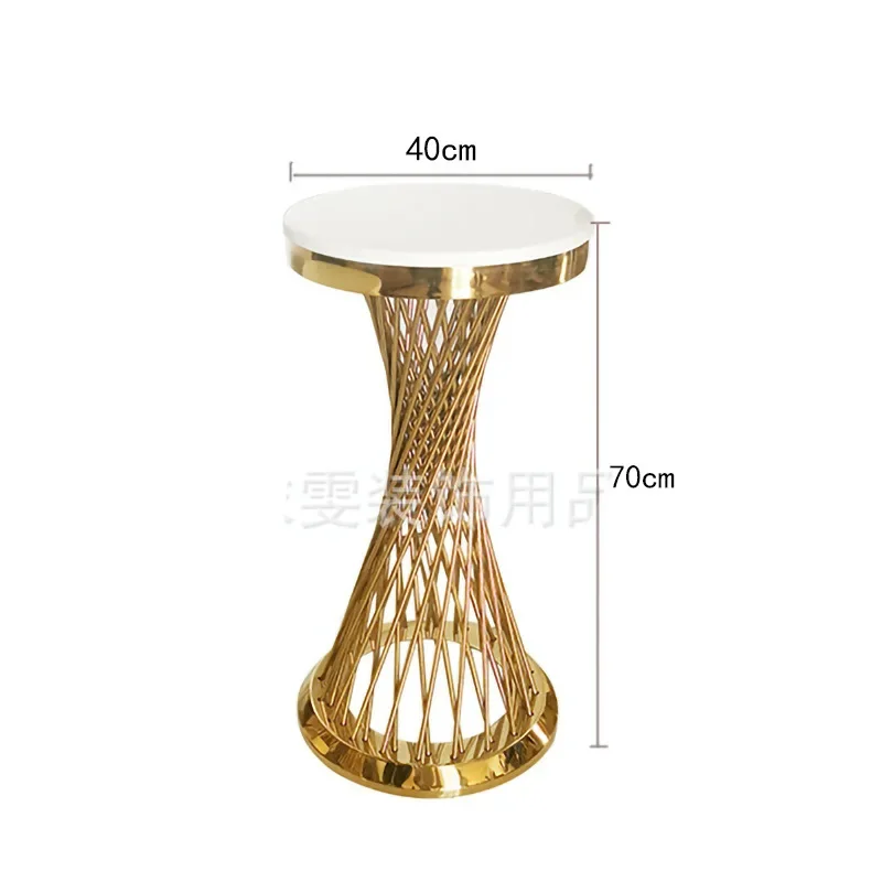 Modern Wedding Cake Decor Stand Golden White Black Stainless Table with Iron Material for Cake Base Display