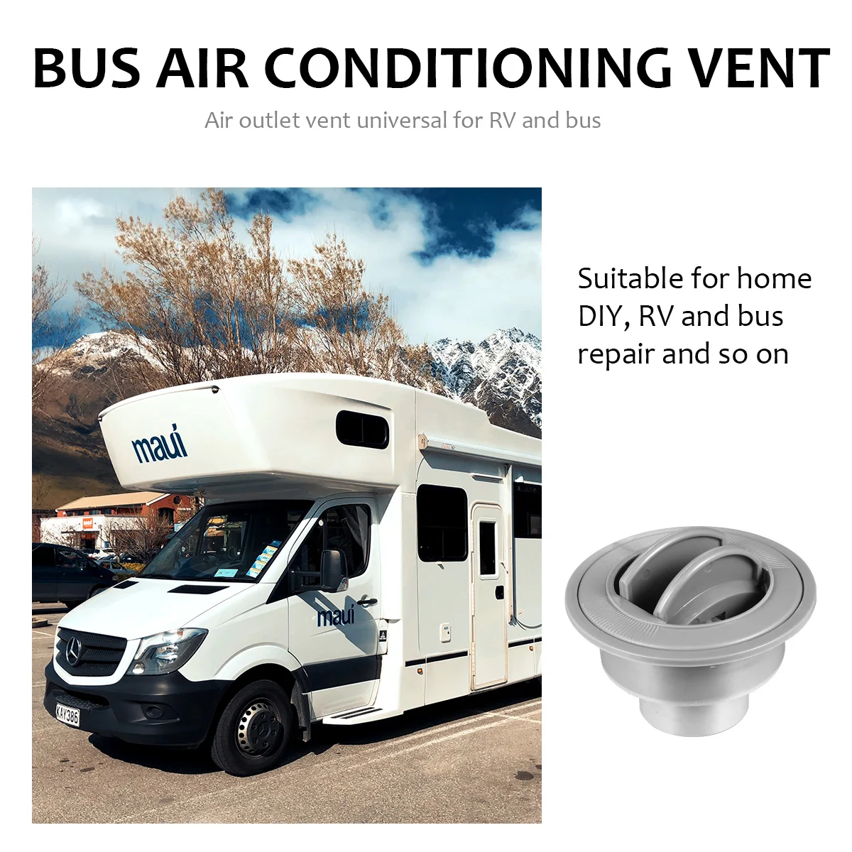 

Air Conditioner Outlet Vent ABS Material RV Bus Caravan Electric Car Air Conditioning Accessories Interior Strips