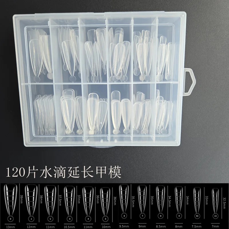 120Pcs/Box Nail Plastic Forms For UV Gel Quick Building Extension Mold Top Form False Nail Tips Dual Form