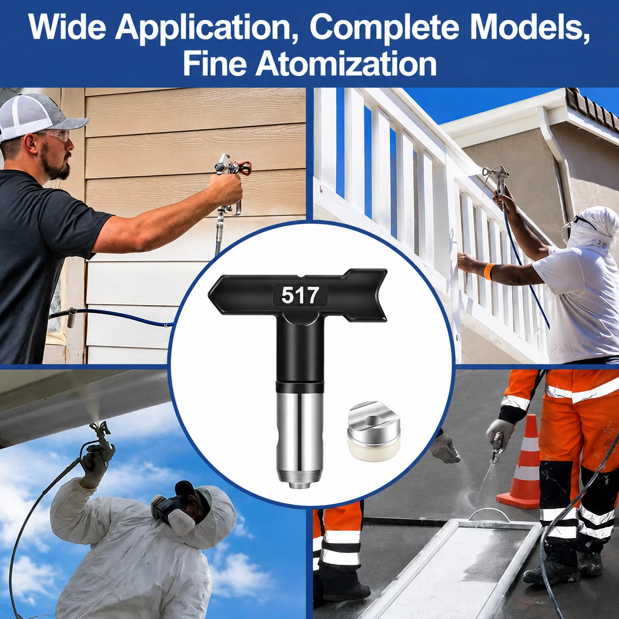 Reversible Airless Spray Tip,Airless Paint Gun Nozzles,Durable Reusable Design,Specially for Professional&DIY Painting image 3