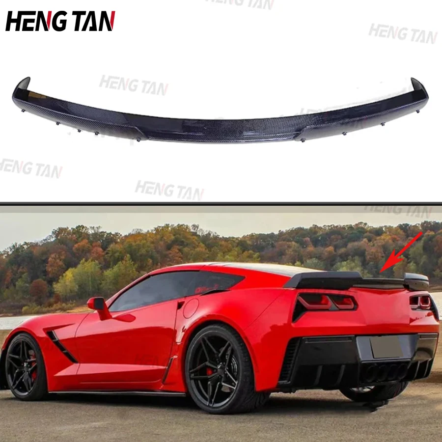 

Carbon Fiber High Quality Rear Trunk Spoiler For Chevrolet Corvette C7 Z06 2014-2017 Rear Wing Car parts