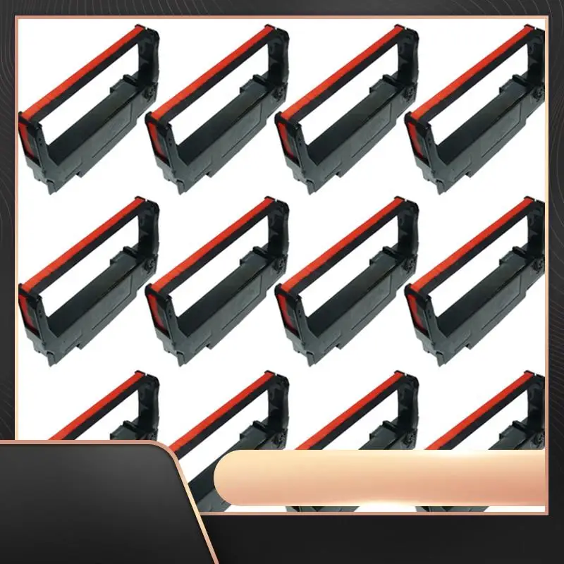 12 Uds cinta de impresoras negra y roja para impresora Epson ERC38 ERC30 ERC34 TM-U220A/220B/220D/300/375 para SNBC BTP-M180