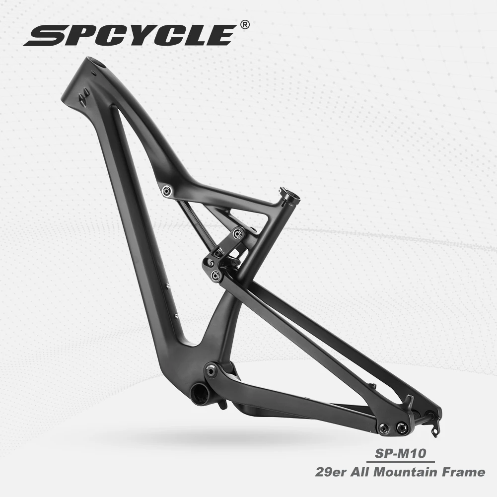 Spcycle 29er All Mountain Bike Frame 29 Boost Full Suspension Carbon MTB Frame Traval 150mm AM Carbon Frame