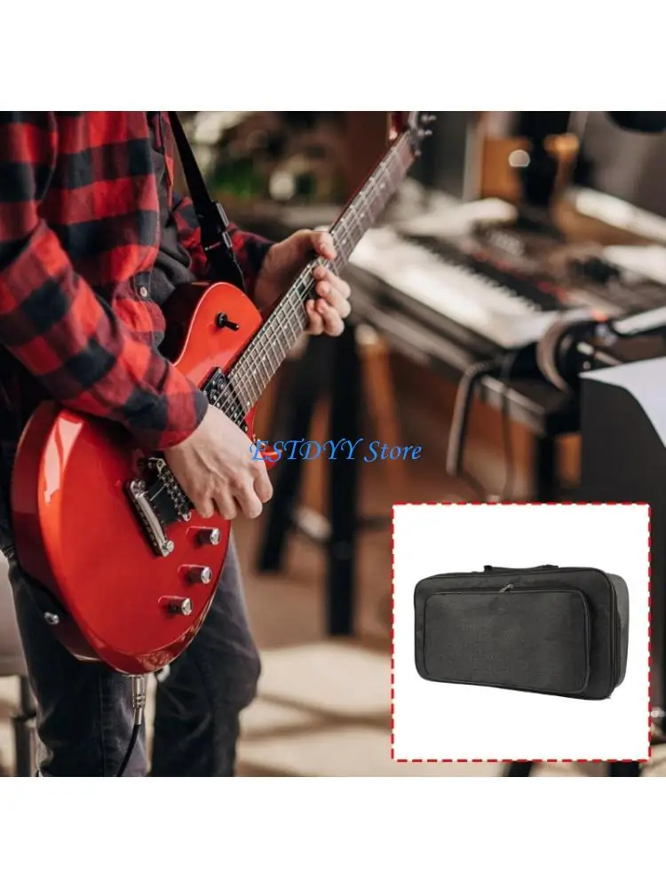 G6DE Guitar Effects Unit Carrying Bag with Dedicated Pick Holder Slots Compact Travel Friendly Design Polyester Texture