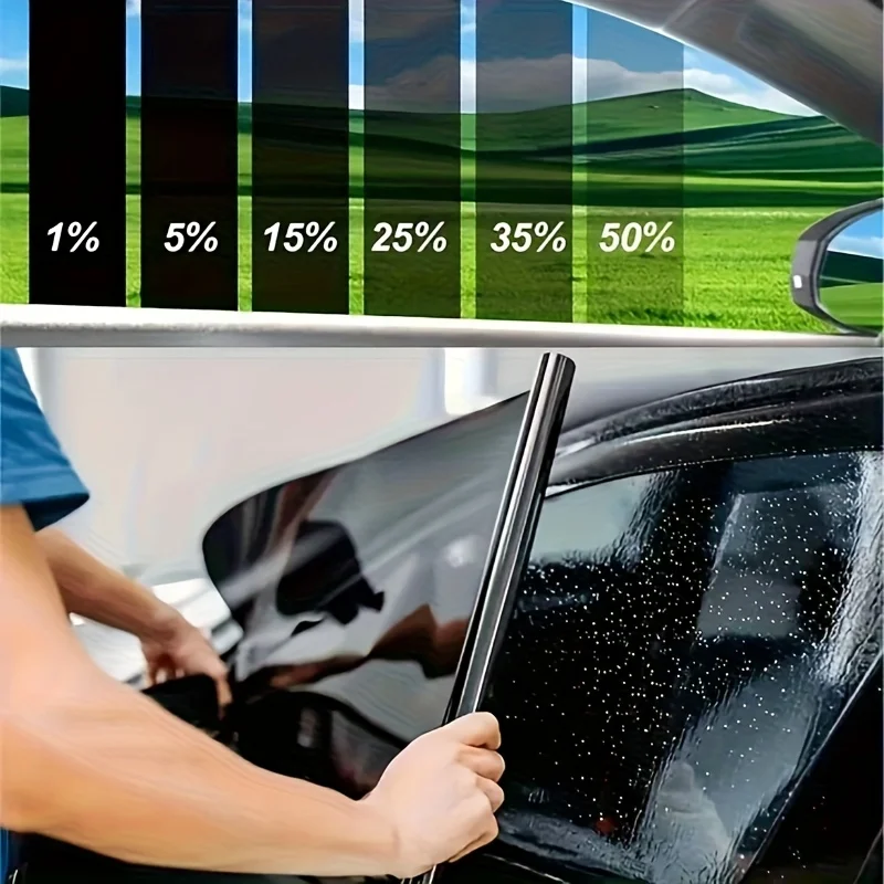 300cmX50cm Auto-Fenster-Sichtschutzfolie Auto-Vinylfolie Anti-Sicht Glas-Aufkleber Keramik-Sonnenschutz UV-Schutzfolie Spiegelfolien